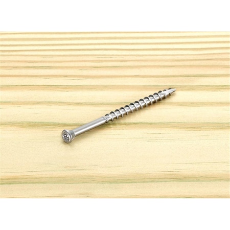 Starborn No.7 x 2.25 in. Star Trim Head Stainless Steel Deck Screws, 3000PK 5001469